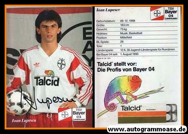 Autogramm Fussball | Bayer Leverkusen | 1991-2 | Ioan LUPESCU