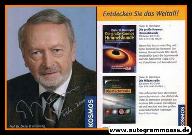 Autogramm Wissenschaft | Dieter B. HERRMANN | 2000er (Portrait Color) Kosmos