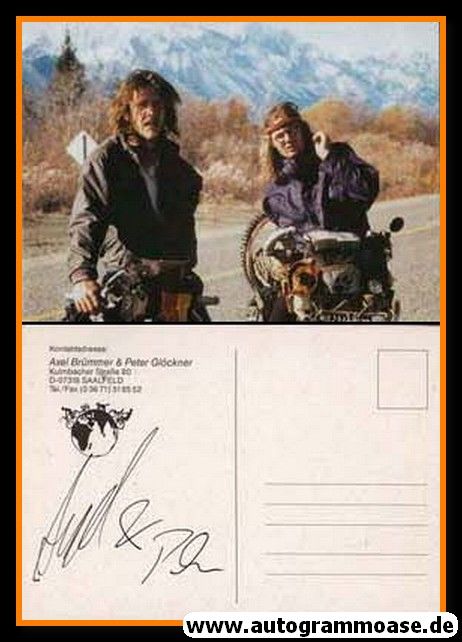 Autogramm Fotografie | Axel BRÜMMER + Peter GLÖCKNER | 1990er (Weltreise)