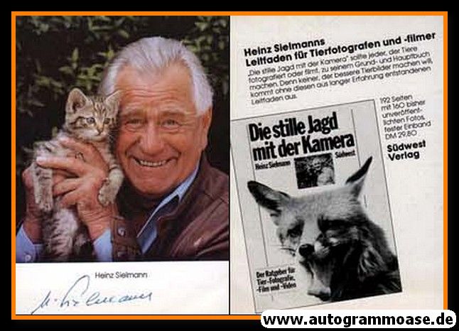 Autogramm Wissenschaft | Heinz SIELMANN | 1985 "Die Stille Jagd"