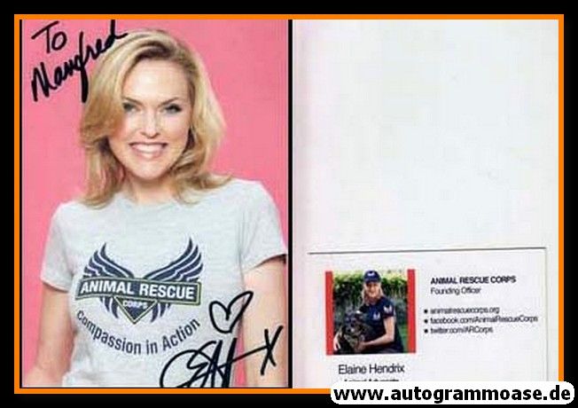Autogramm Film (USA) | Elaine HENDRIX | 2000er (Animal Rescue)