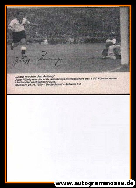 Autogramm Fussball | DFB | 1950 | Josef RÖHRIG (Spielszene SW Schweiz)