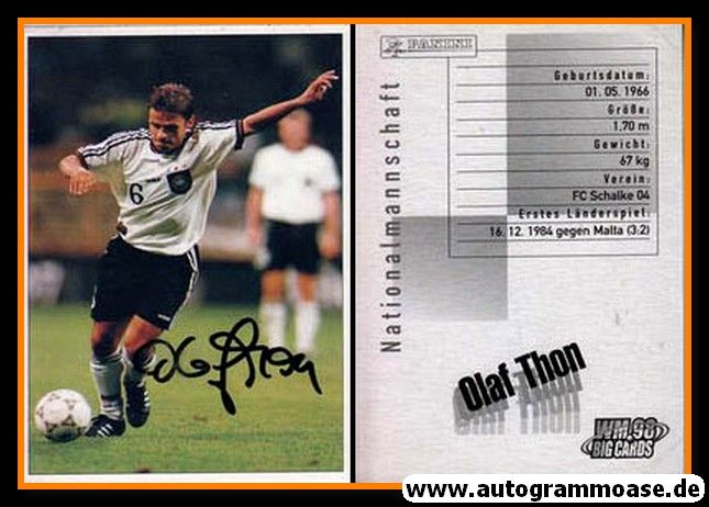 Autogramm Fussball | DFB | 1998 | Olaf THON (Panini WM Big Cards)