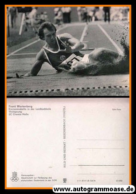 AK Weitsprung | Frank WARTENBERG | 1976 (Sprungszene SW) OS-Bronze