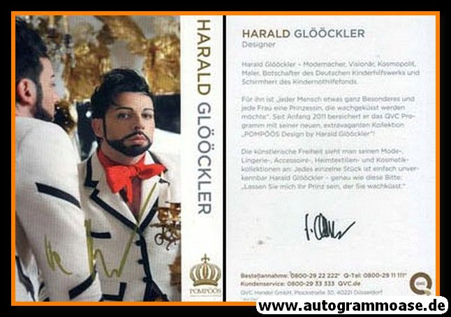 Autogramm Celebrity | Harald GLÖÖCKLER | 2010er (Portrait Color) Pompöös