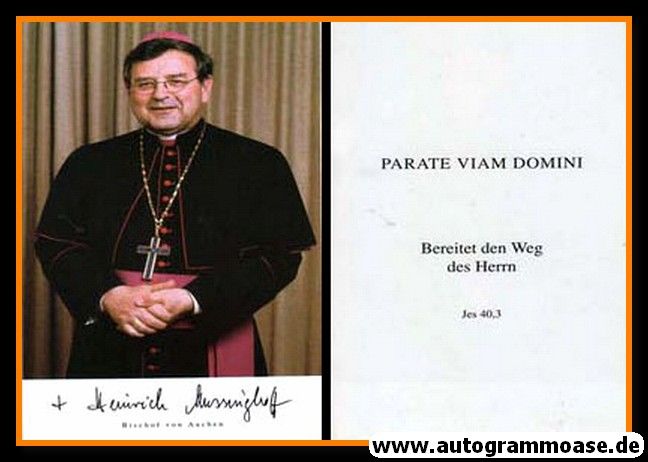 Autogramm Religion | Heinrich MUSSINGHOFF | 2010er Druck (Bischof Aachen)