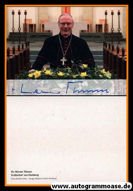 Autogramm Religion | Werner THISSEN | 2010er (Bischof Hamburg) quer