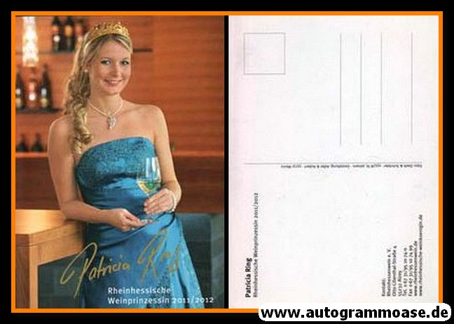Autogramm Weinprinzessin | Patricia RING | 2011 Druck (Rheinhessen)