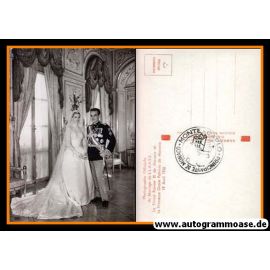 AK Adel | Grace + Rainier DE MONACO | 1956 (Hochzeitsbild)