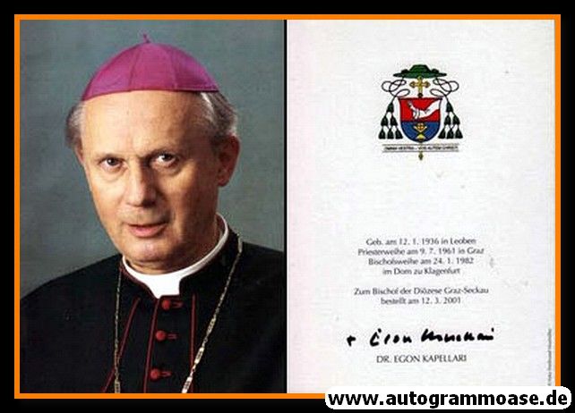 Autogramm Religion | Egon KAPELLARI | 2010er (Bischof Graz)