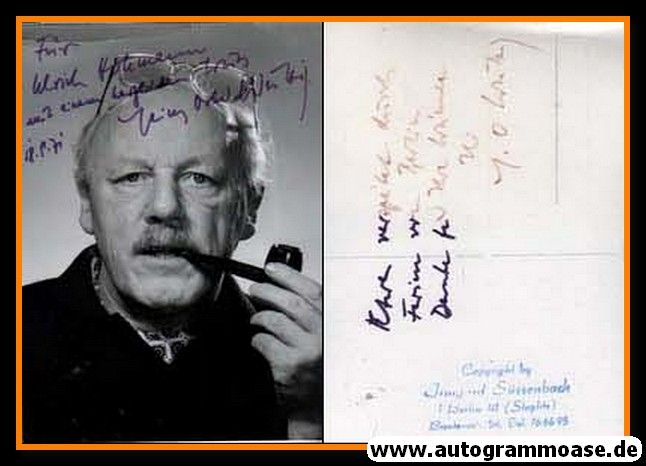 Autogramm Literatur | Heinz Oskar WUTTIG | 1970er (Portrait SW)