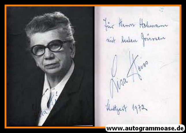 Autogramm Literatur | Lisa HEISS | 1970er (Portrait SW)