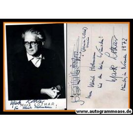 Autogramm Komponist | Mark LOTHAR | 1970er (Portrait SW) + Notenzitat