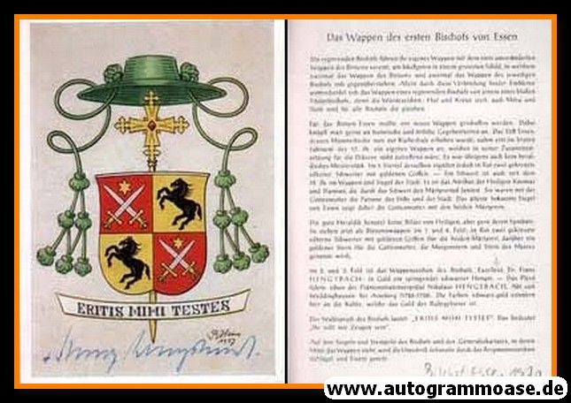 Autogramm Religion | Franz HENGSBACH | 1970er (Bischof Essen)