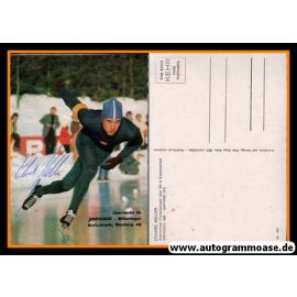 Autogramm Eisschnelllauf | Erhard KELLER | 1970er (Rennszene Color) OS-Gold