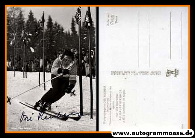 Autogramm Ski Alpin | Ossi REICHERT | 1956 (Rennszene SW) OS-Gold