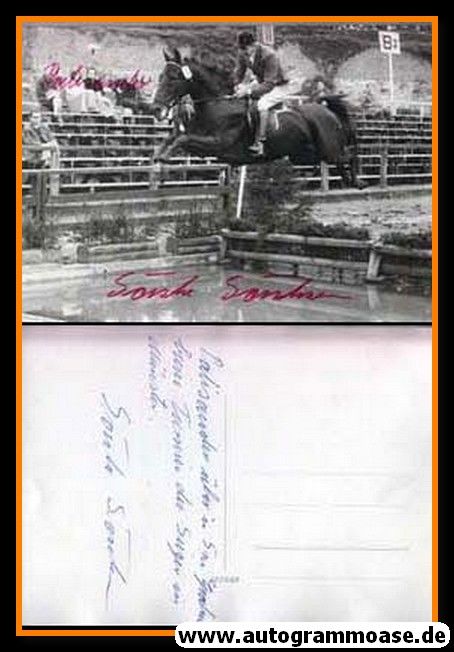 Autogramm Reiten | Sönke SÖNKSEN | 1970er (Sprungszene SW Palisaner)