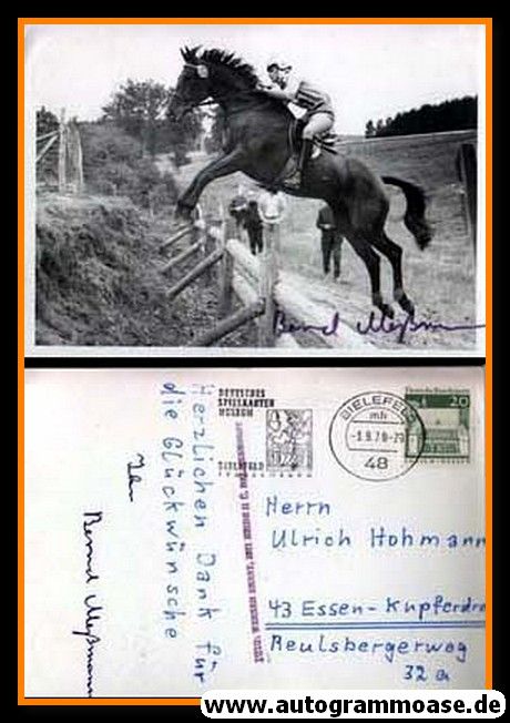 Autogramm Reiten | Bernd MESSMANN | 1970er (Sprungszene SW)
