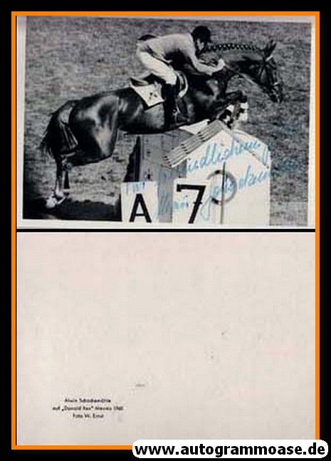 Autogramm Reiten | Alwin SCHOCKEMÖHLE | 1968 (Sprungszene Donald Rex) OS-Gold