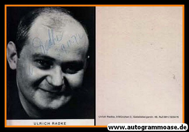 Autogramm Schauspieler | Ulrich RADKE | 1970er (Portrait SW)
