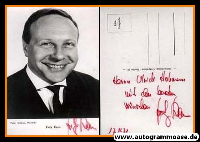 Autogramm Schauspieler | Fritz KORN | 1970er (Portrait SW Graphima)