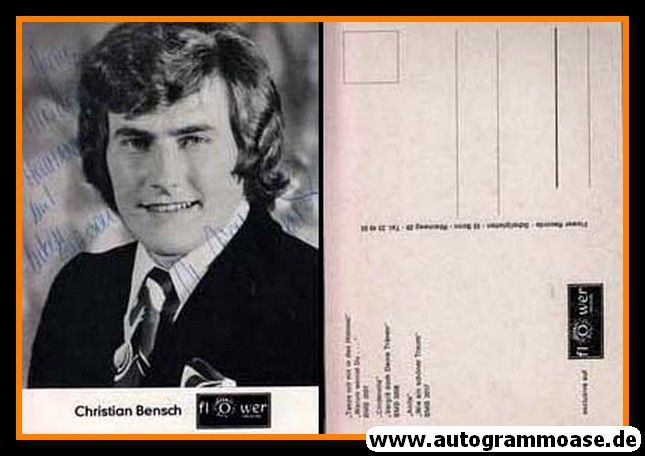 Autogramm Schlager | Christian BENSCH | 1970er (Portrait SW) Flower