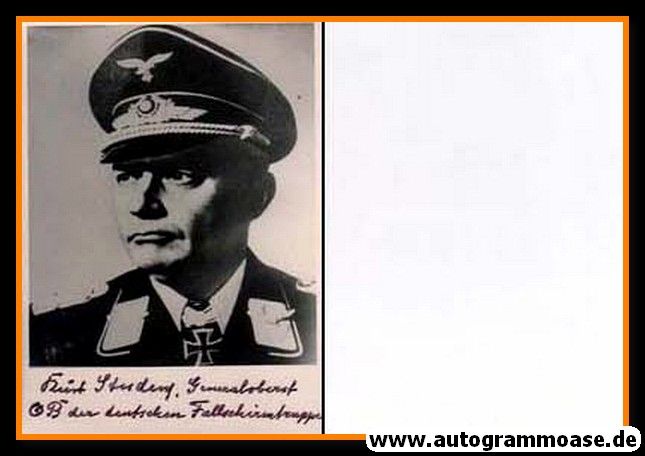 Autogramm Militär | Kurt STUDENT | 1940er (Portrait SW) Generaloberst Luftwaffe