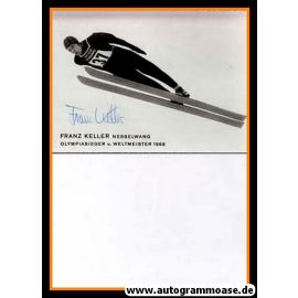 Autogramm Skispringen | Franz KELLER | 1968 (Flugszene SW)