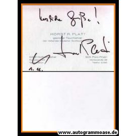 Autogramm Tauchen | Horst R. PLATT (Visitenkarte)