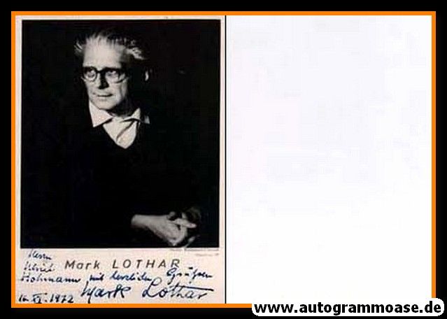 Autogramm Komponist | Mark LOTHAR | 1970er (Portrait SW)