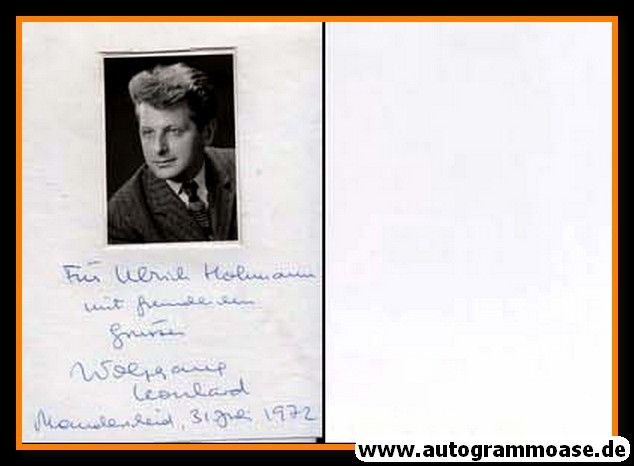 Autograph Wissenschaft | Wolfgang LEONHARD | 1970er (Historiker)