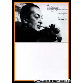 Autogramm Literatur | Hans HABE | 1960er Foto (Portrait SW)