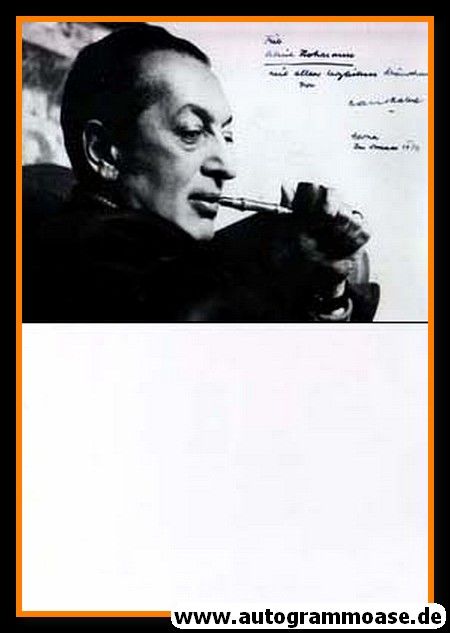 Autogramm Literatur | Hans HABE | 1960er Foto (Portrait SW)