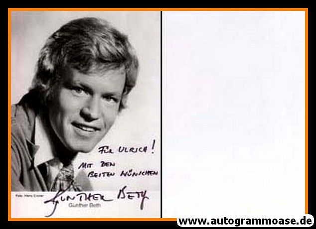 Autogramm Schauspieler | Gunther BETH | 1970er (Portrait SW)