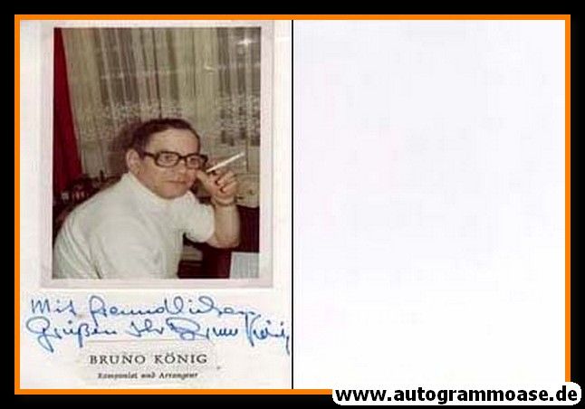 Autograph Komponist | Bruno KÖNIG | 1970er (Portrait Color)