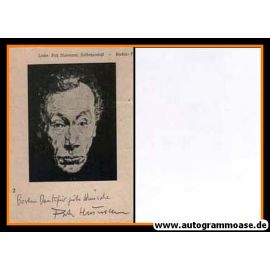 Autogramm Kunst | Fritz HUSMANN | 1970er (Selbstportrait SW)
