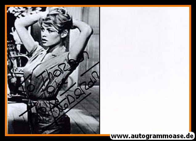 Autogramm Film (Frankreich) | Brigitte BARDOT | 1956 Foto "Und Immer Lockt Das Weib"