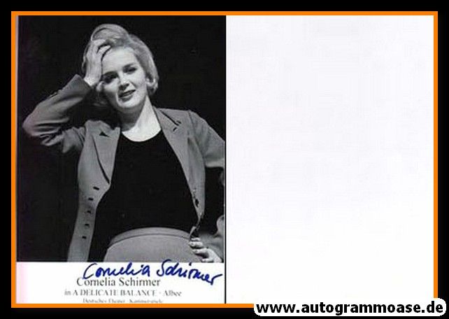 Autogramm Schauspieler | Cornelia SCHIRMER | 1990er (Portrait SW) 