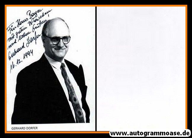 Autogramm Schauspieler | Gerhard DORFER | 1990er (Portrait SW)