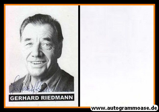 Autogramm Schauspieler | Gerhard RIEDMANN | 1990er (Portrait SW)