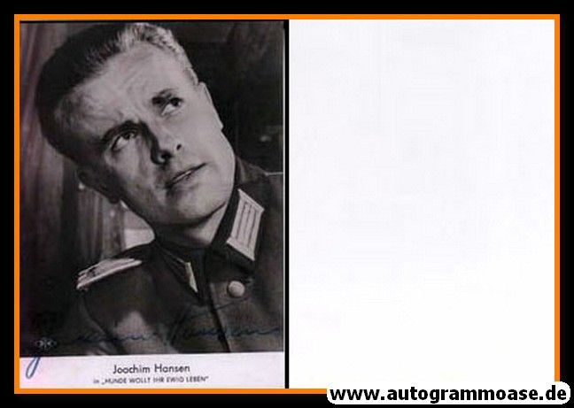 Autogramm Film | Joachim HANSEN | 1959 Foto "Hunde Wollt Ihr Ewig Leben"
