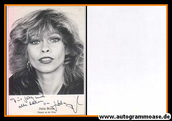 Autogramm Schauspieler | Jutta BRYDE | 1980er (Portrait SW)