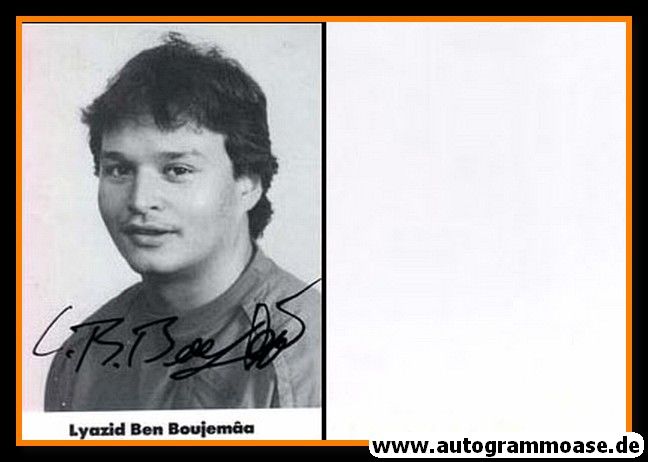Autogramm Schauspieler | Lyazid Ben BOUJEMAA | 1980er (Portrait SW)