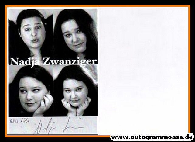 Autogramm Schauspieler | Nadja ZWANZIGER | 2000er (Collage SW)