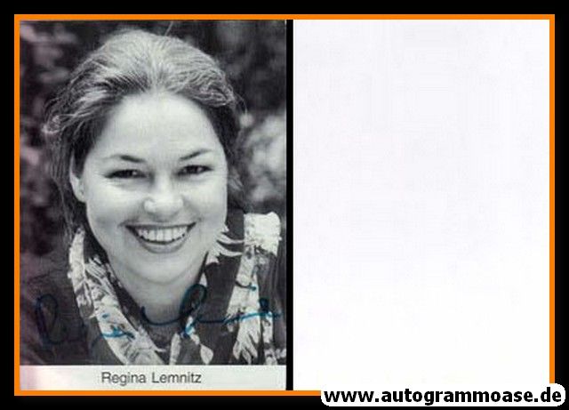 Autogramm Schauspieler | Regina LEMNITZ | 1990er (Portrait SW)