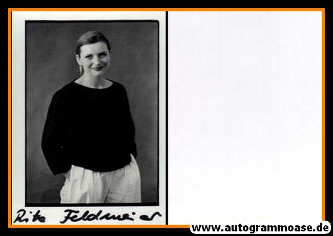 Autogramm Schauspieler | Rita FELDMEIER | 1990er (Portrait SW)