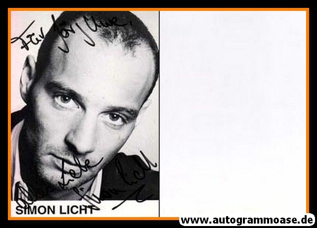 Autogramm Schauspieler | Simon LICHT | 1990er (Portrait SW)