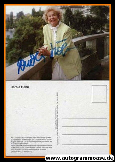 Autogramm Schauspieler | Carola HÖHN | 1990er (Portrait Color)