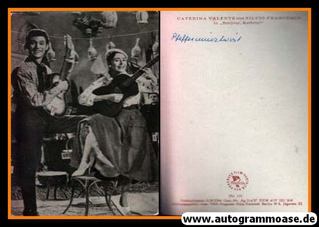Filmpostkarte | Caterina VALENTE + Silvio FRANCESCO | 1956 "Bonjour Kathrin" VEB