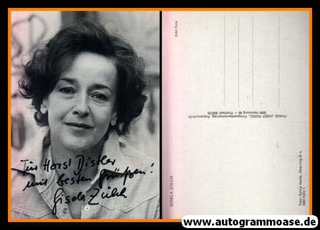 Autogramm Schauspieler | Gisela ZÜLCH | 1980er (Portrait SW Rüdel)